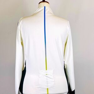 NordicTrack Full Zip Athletic Jacket White Performance Track Jacket Womens Large